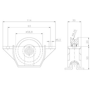 gate wheels embed pvc sliding doors