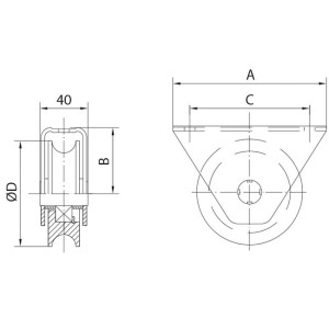 nylon wheel u box