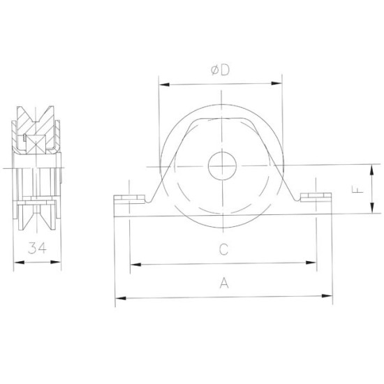 nylon wheel v embed