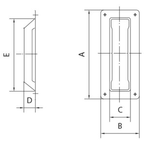 sliding door pull handle