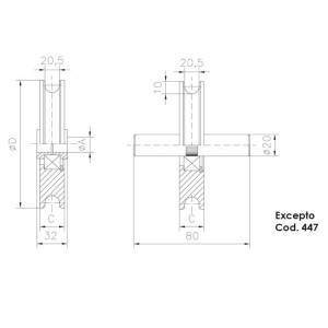 gate wheels U20