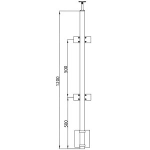 4 glass clamps stainless steel posts