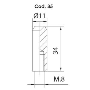 Remate Pasador Cod 35