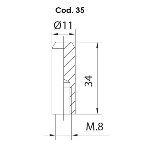 Remate Pasador Cod 35