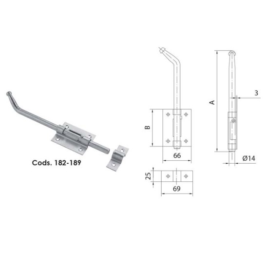 Long Door Bolt To Screw