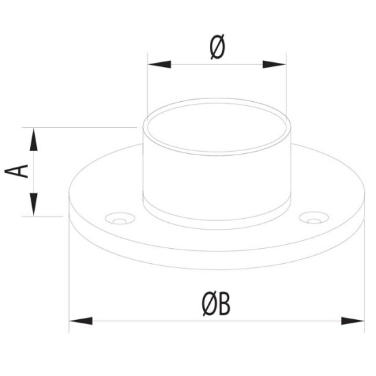 round base stainless steel handrail