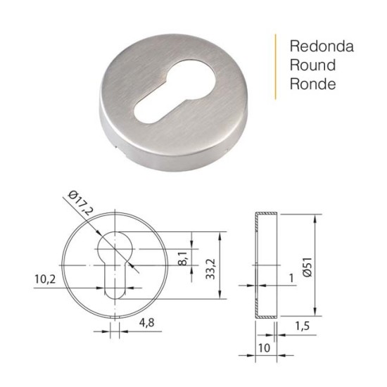 Round Escutcheon Stainless Steel