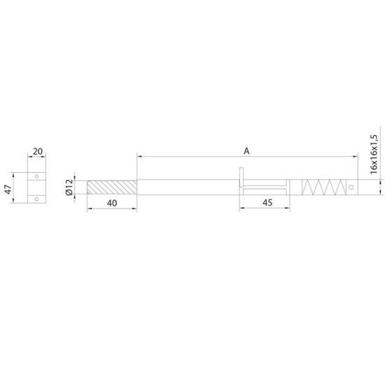 Squared Barrel Bolt