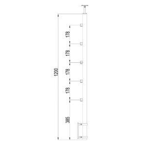 stainless steel balustrade posts plate