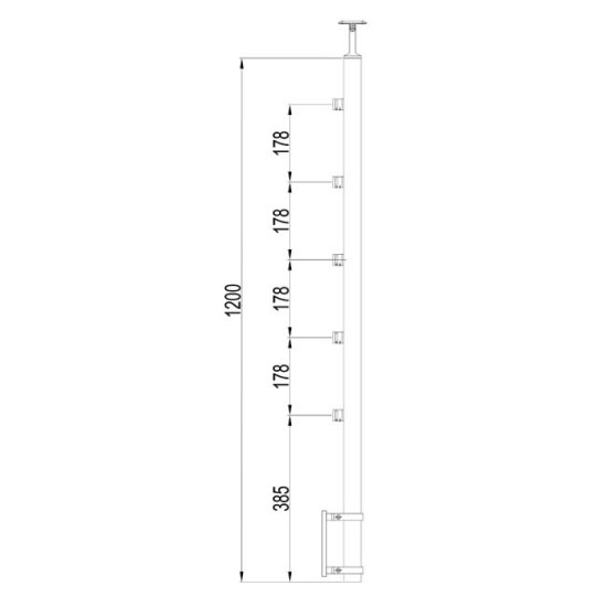 stainless steel balustrade posts plate