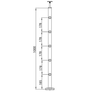 stainless steel handrail post midrails