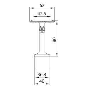 stainless steel handrail squared support