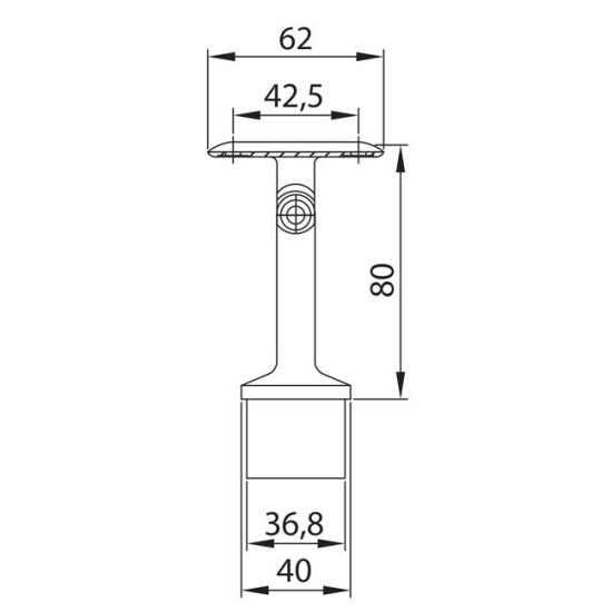 stainless steel handrail squared support