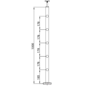 stainless steel handrails post midrails