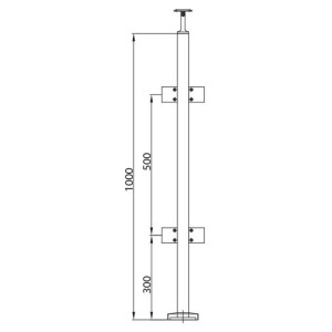 stainless steel posts glass balustrade