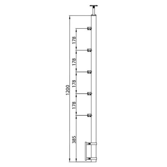 stainless steel posts squared wall