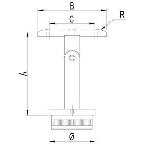 adjustable supports stainless steel handrails