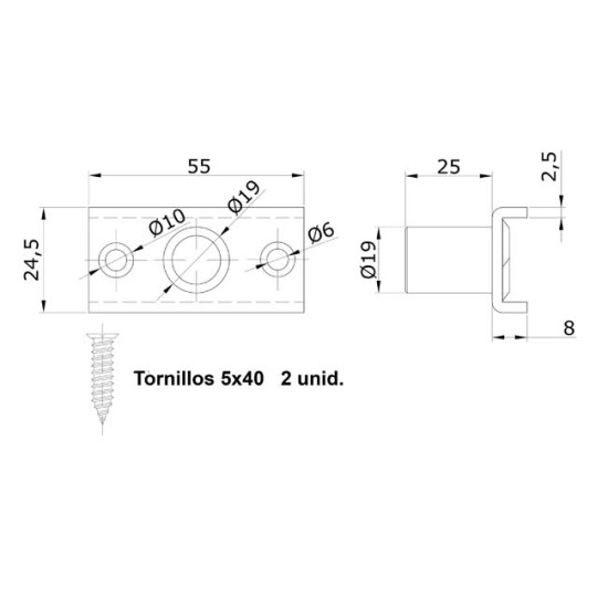 Sliding Door Guide Small