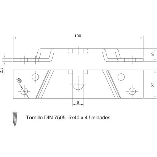 Sliding Gate Set Adaptor Wood