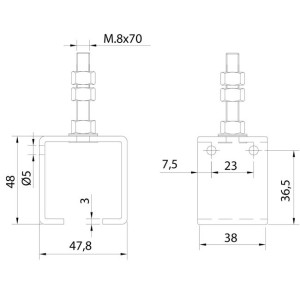 Sliding Gate Truck Adjutable Support U40