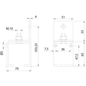 Sliding Gate Truck Support Screw U60