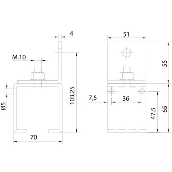 Sliding Gate Truck Support Screw U60