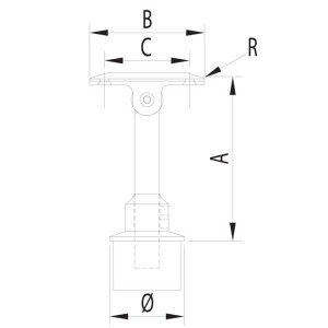 stainless stee handrail system angle adjustable supports