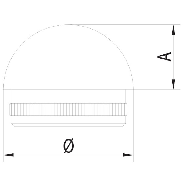 Hollow dome end cape