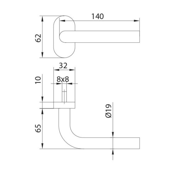 stainless steel door handles mod 2