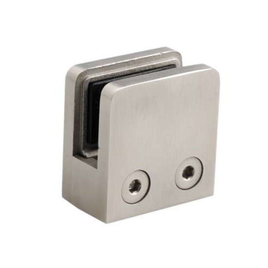 Stainless Steel Glass Clamp Squared Flat