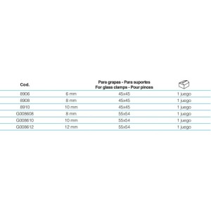 Stainless Steel Glass Clamps Squared Gaskets