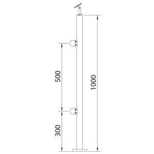 stainless steel posts glass clamps (2)