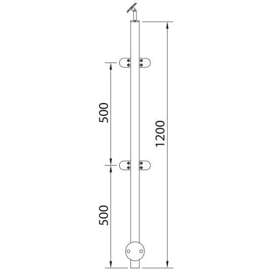 stainless steel posts glass clamps post wall 180