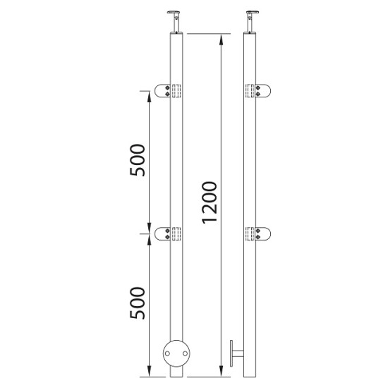 stainless steel posts glass clamps wall post