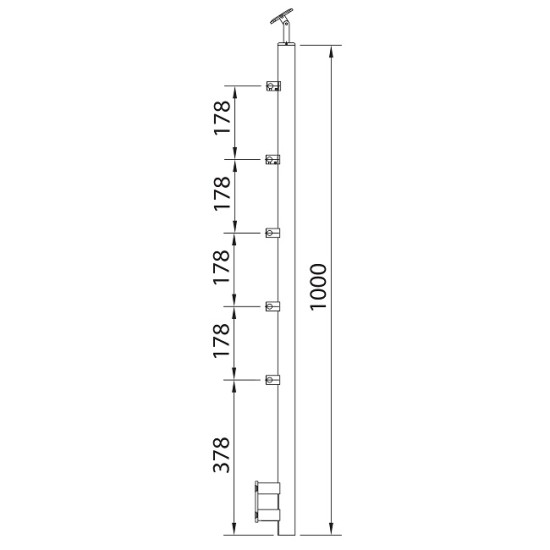 Arranque Pared 5 Soportes Varilla 12mm