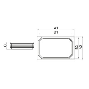 Squared plastic cover