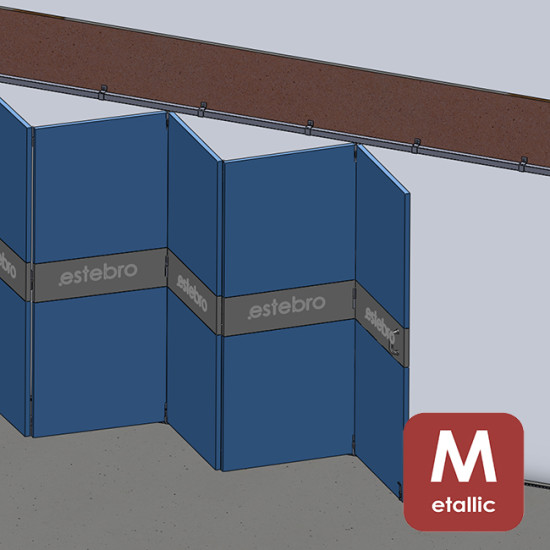Metallic hanging sliding door’s with overlapping panels hardware