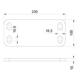 Chapa Regulacion Simple PLANO 8610C