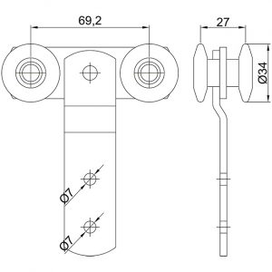 Double Trolley Steel Nylon